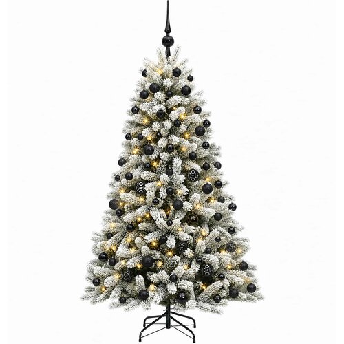  Umjetno božićno drvce s kuglicama 180 cm 300 LED lampica Slike