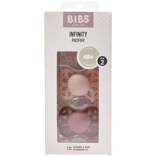Bibs tolažilna duda - silikon Infinity s simetričnim cucljem 6-18 m 2/1 blush/woodchuck Slike