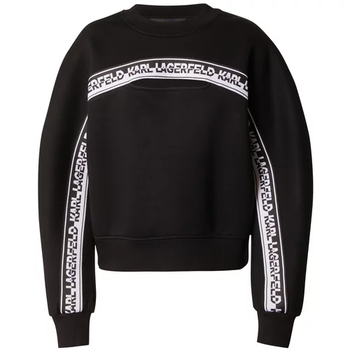 Karl Lagerfeld Sweater majica crna / bijela
