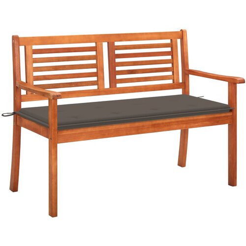 vidaXL Vrtna klop za 2 osebi z blazino 120 cm trden evkaliptus Cene