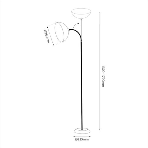  Stojeća lampa ZACK 1xE27/15W/230V bela Slike