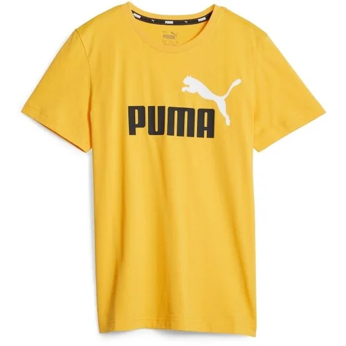 Puma ESS + 2 COL LOGO TEE Majica za dječake, žuta, veličina