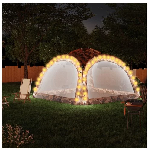  vrtni šotor z LED lučmi in 4 stranicami 3,6x3,6x2,3 m