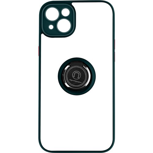 AVIZAR Ovitek za iPhone 14 z držalom za prstan, hrbtna stran z za&amp;scaron;citnim prstnim odtisom, združljiv z magnetnim stojalom - zelen, (20715201) Slike