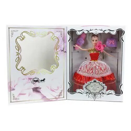 Magic Toys Lutka u crvenoj večernjoj haljini sa dodacima 30cm Slike