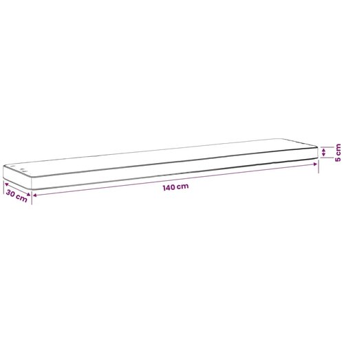 Jastučić za klupu - 1 dio VUGHT 100% poliester Tirkizna - Tirkizna (poliester) 140 x 30 cm 1 Slike