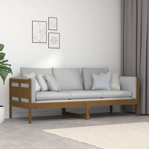  Dnevni ležaj od masivne borovine smeđa boja meda 80 x 200 cm Slike