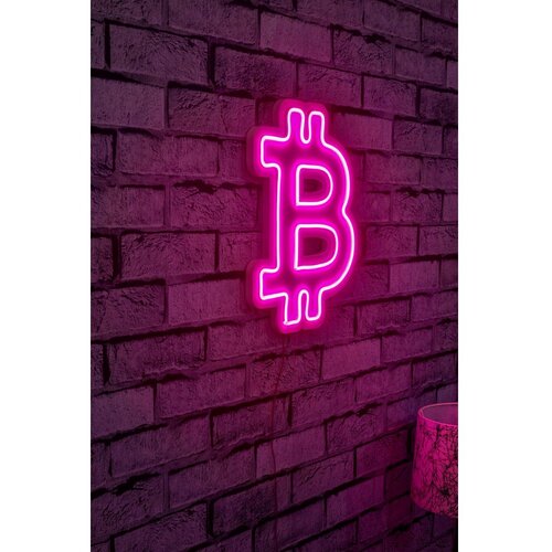 Wallity Dekorativna LED rasveta Bitcoin, 43x20x2cm, Roze Cene