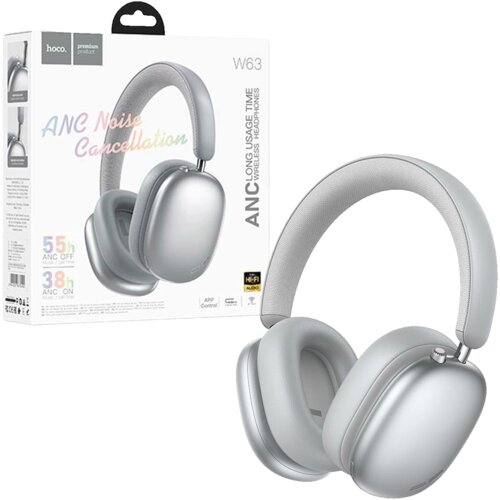 hoco. Hoco Bežične slu&scaron;alice W63, Bluetooth, ANC, Srebrne boje Cijene
