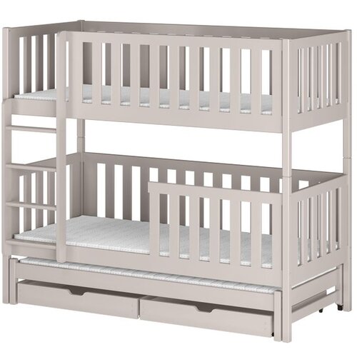 Molarem Home Drveni dječji krevet na kat Lea s tri kreveta i ladicom - ka&amp;scaron;mir - 160x80 cm - Bez madraca Slike