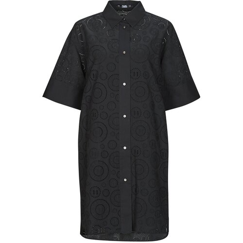 Karl Lagerfeld BRODERIE ANGLAISE SHIRTDRESS Crna Slike