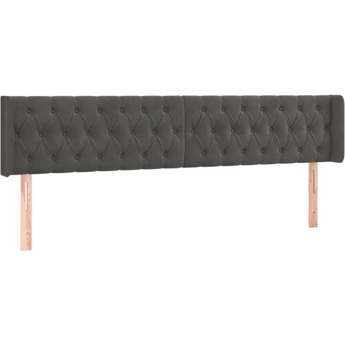 Maison Chic vzglavna omarica - nočna omarica - posteljna omarica z u&amp;scaron;esi temno sivo 203x16x78/88 cm žamet, (21707906) Slike