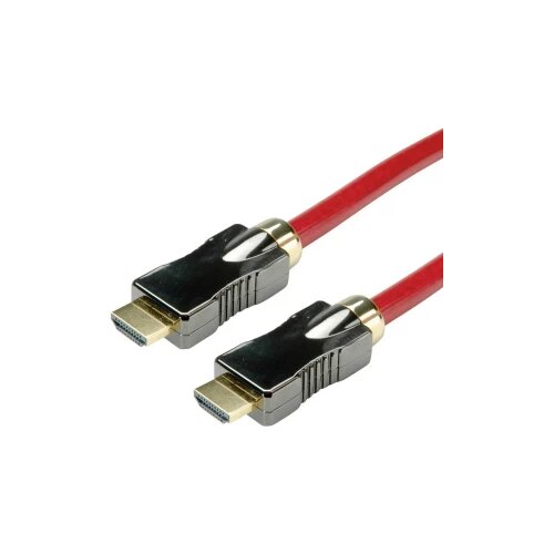 Roline HDMI priključni kabel 5.00 m 11.04.5905 dvostruko zaštićen, Ultra HD (8K) crvena [1x muški konektor HDMI - 1x muš Cijene