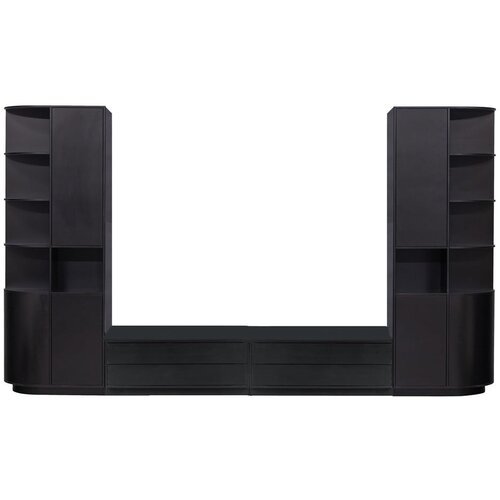 WOOOD Crni TV set od masivnog bora 356x210 cm Finca &amp;ndash; Slike