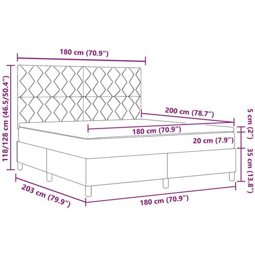 vidaXL Box Spring Postelja z Blazino Svetlo Siva Super Kralj Žamet, (22051156) Cene