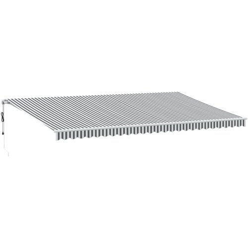 vidaXL Avtomatsko zložljiva tenda z LED antracit in bela 600x350 cm, (21260663) Cene