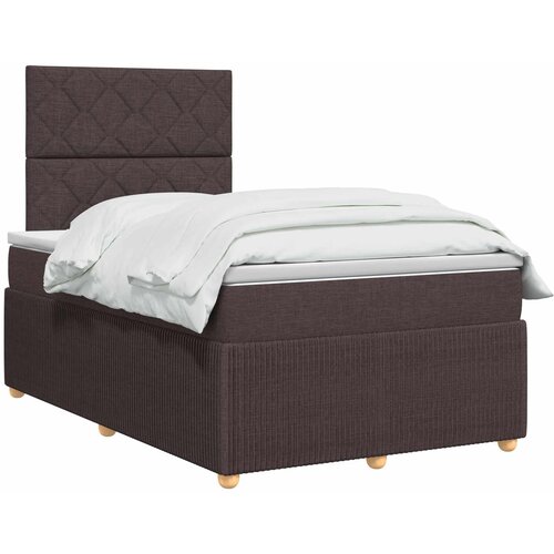  Boxspring krevet s madracem Tamno smeđa 120 x 200 cm Tkanina Slike