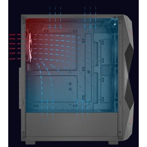 Aero Cool PC Case PGS Volcan-G-BK-V1 Slike