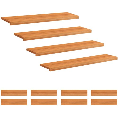 Step treads 12 kom. 110 x 30 x 2 cm Svijetlosmeđa Cijene