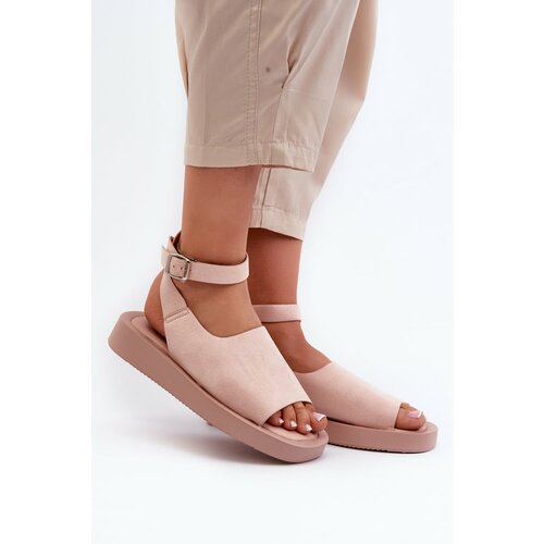 Kesi Comfortable women's platform sandals, pink Rubie Cene
