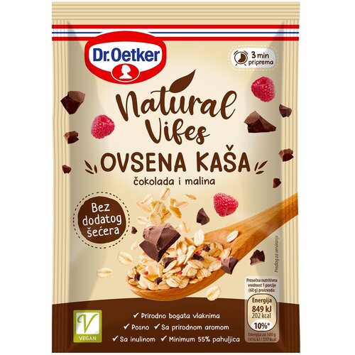 Dr. Oetker kaša čokolada malina 60g Cene