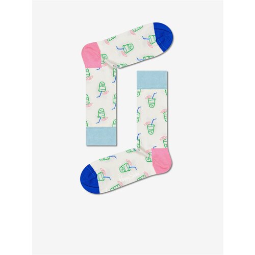 Happy Socks Blue-cream patterned socks Lemonade - Women Slike