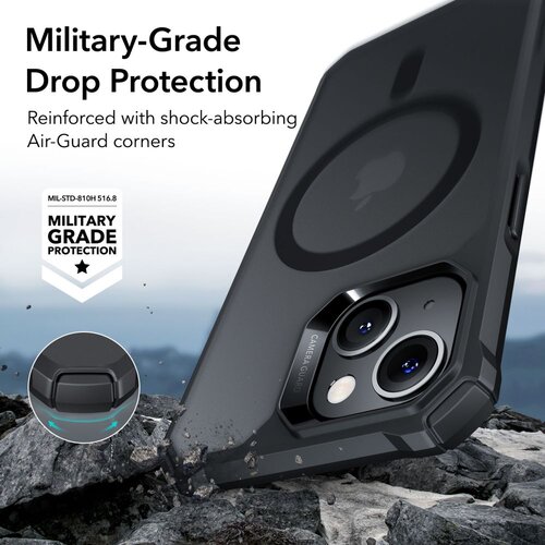 ESR AIR ARMOR HALOLOCK MAGSAFE ETUI ZA IPHONE 14 PLUS FROSTED BLACK Slike