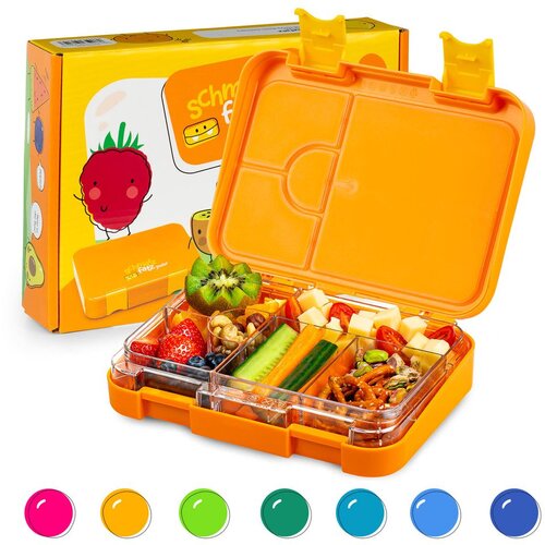 Klarstein junior Lunchbox, 6 predelkov, 21,3 x 15 x 4,5 cm (&amp;Scaron; x V x G), brez BPA Slike