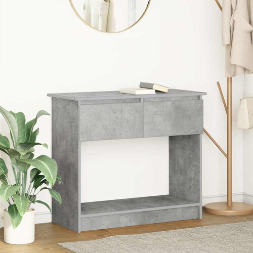 vidaXL Konzolna mizica s predali betonsko siva 85,5x38,5x74,5 cm Cene