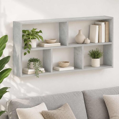  Polica na zidu Betonska siva 102 x 17 x 50 cm Konstruirano drvo Cijene
