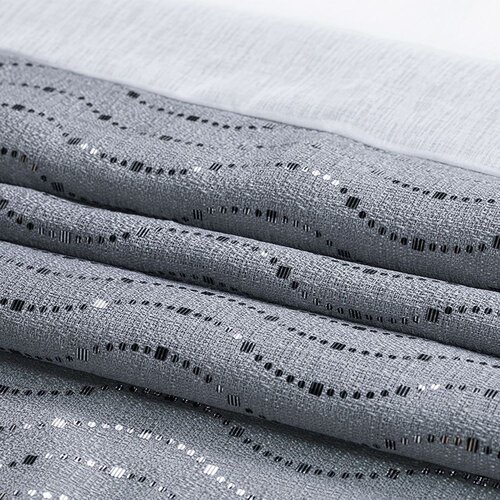  Curtain NELIA color white eyelets voile, braid 140x250 ameliahome Slike