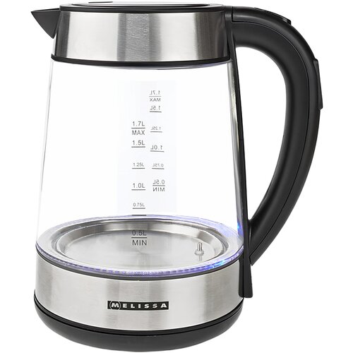Melissa Stekleni grelnik vode 1,7L 2200W s 5 temperaturami in ohranjanjem toplote, Prozorna, (5000277260) Cene