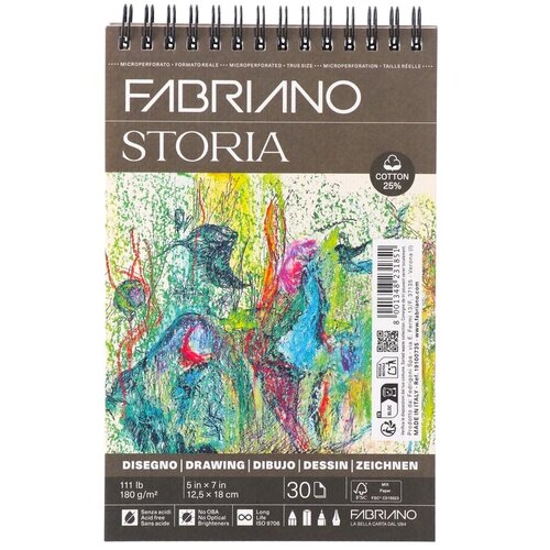 Fabriano Storia, blok za skiciranje, spirala, 180g, 30 lista - odaberite dimenziju Cene
