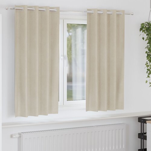 vidaXL Zavese Kremne Poliester 140 x 175 cm Zavese Pravokotne Cene
