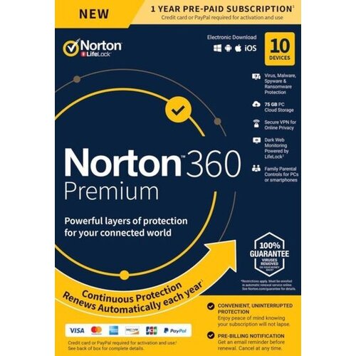 Norton 360 Premium 75GB - 10 Devices 3 Years - Key EUROPE Cene