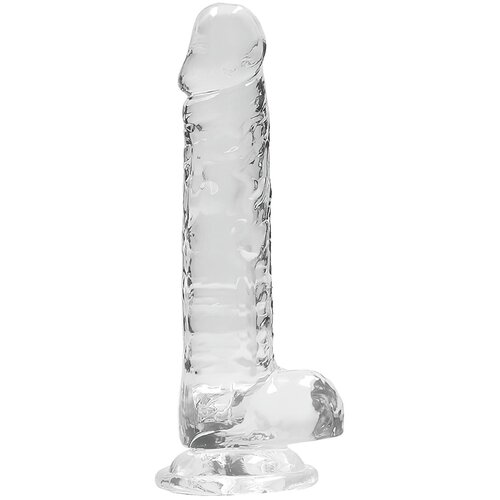 REALROCK Realistic Dildo with Balls 7&amp;quot; 17 cm Transparent Slike