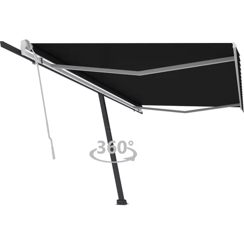 vidaXL Prostostoječa ročno zložljiva tenda 500x350 cm antracitna