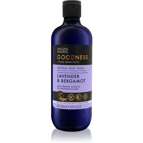 Baylis & Harding Goodness Sleep Beautifully antistresni gel za prhanje za miren spanec Lavender & Bergamot 500 ml