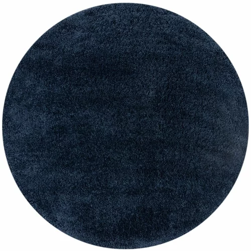 Flair Rugs Temno modra okrogla preproga 133x133 cm –