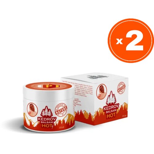 Kedrov balsam sa efektom zagrevanja Hot, 225 ml, 2 komada Slike