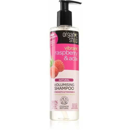 Organic Shop Natural Raspberry & Acai čistilni šampon za volumen 280 ml