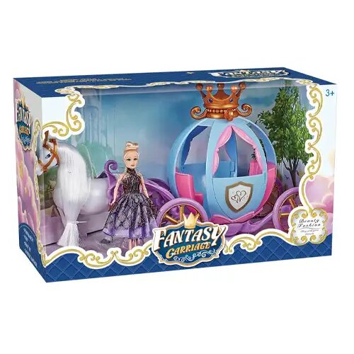 Magic Toys Fantasy Pravljična kočija s konjem in lutko Cene