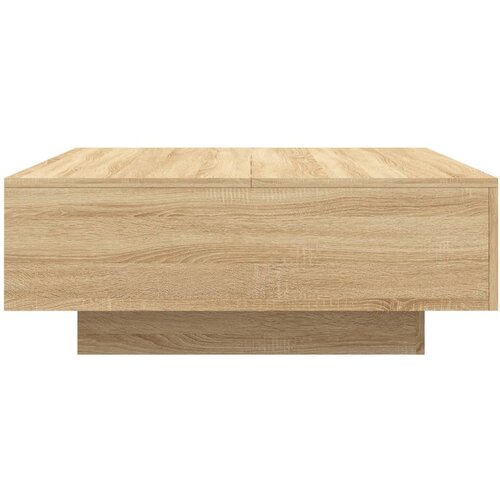  Stolić za kavu s LED svjetlima boja hrasta sonome 80x80x31 cm Slike