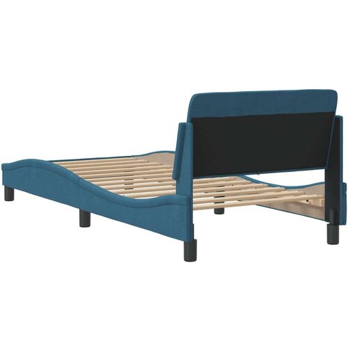 VidaXL Okvir kreveta s uzglavljem plavi 90 x 200 cm bar&amp;scaron;unasti Slike