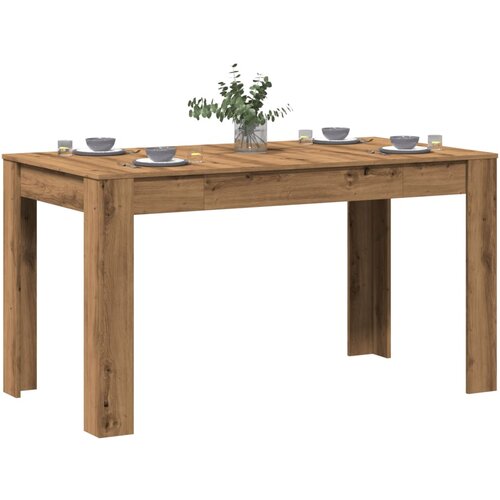 vidaXL Blagovaonski stol Artisan hrast 140x74,5x76 cm izrađeno drvo Cijene