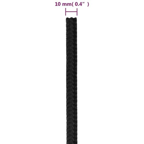 vidaXL brodski konop tamnocrni 10 mm 50 m od polipropilena Cijene