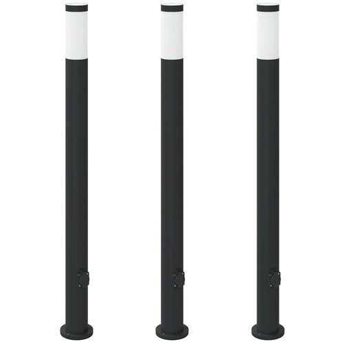 vidaXL Stebričke z vtičnico 3 kosi 110 cm nerjaveče jeklo IP44, (5000296971) Cene