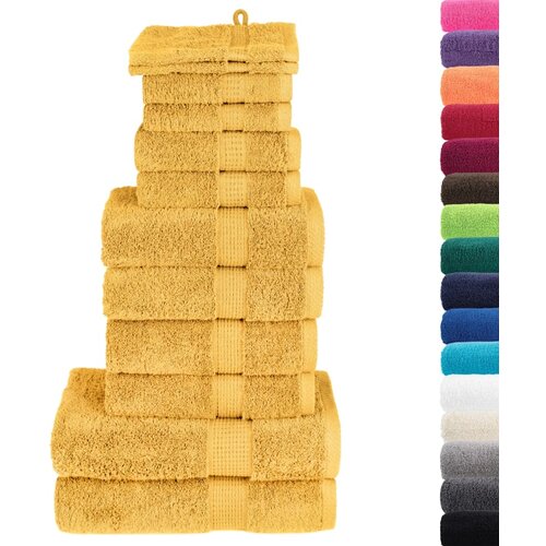  12-dijelni vrhunski set ručnika SOLUND zlatni 600 gsm Slike