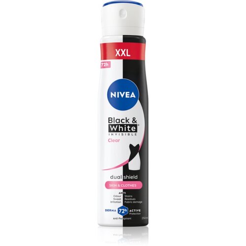Nivea Invisible Black & White Clear antiperspirant v pr&scaron;ilu za ženske 250 ml Cene