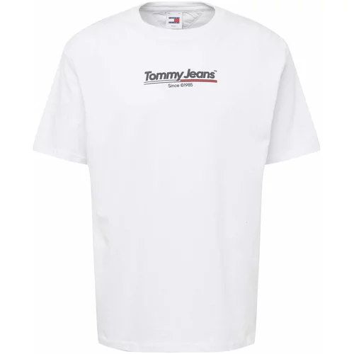 Tommy Jeans Majica temno siva / rdeča / bela